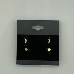 Sterling Silver Gold Plated Stud Earring Set